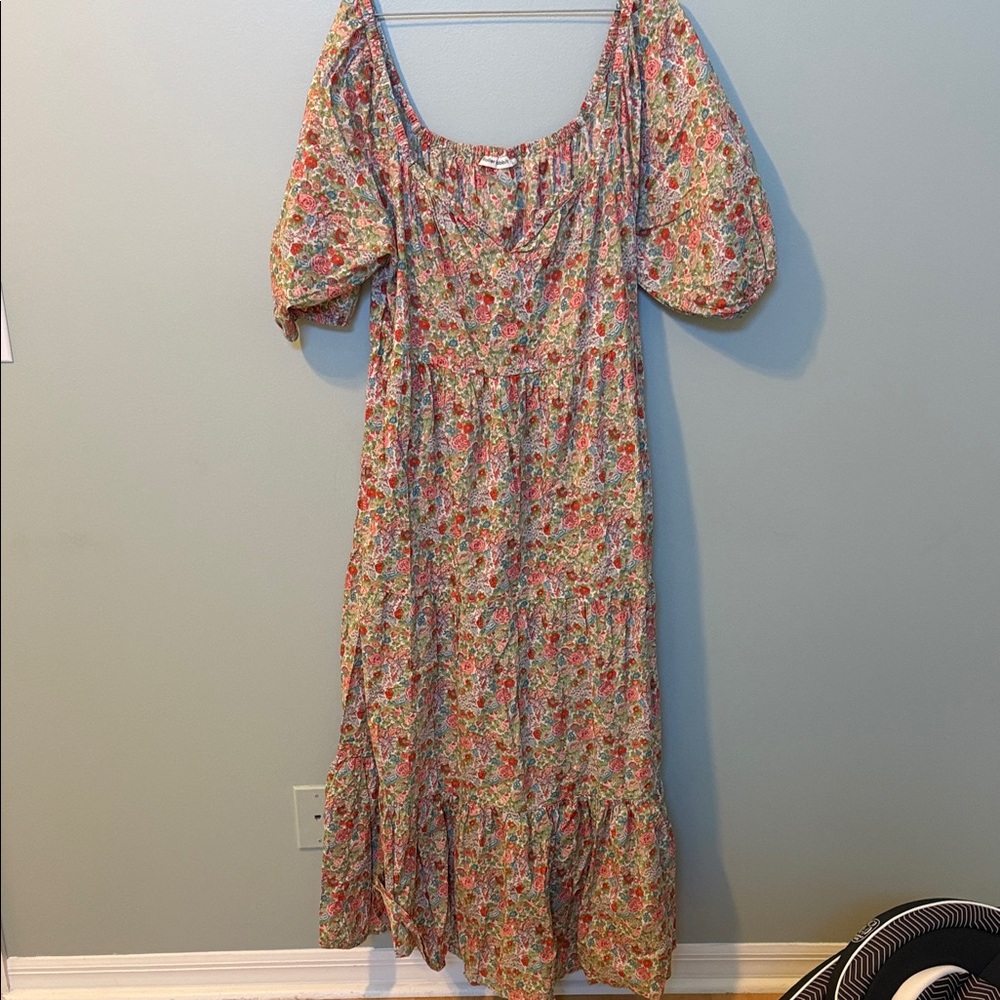 Roller Rabbit Multicolor Floral Long Sleeve Dress